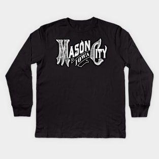 Vintage Mason City, IA Kids Long Sleeve T-Shirt